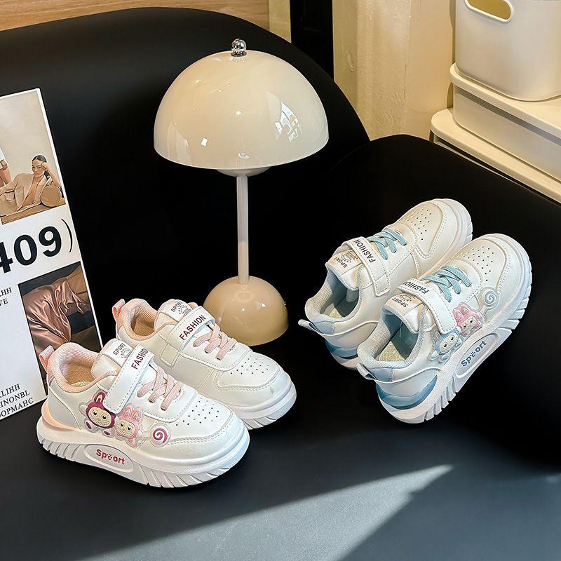 Girls Board Shoes, Spring White Sneakers, Children's Cute Sports Shoes, Boys' Anti-slip Casual Shoes