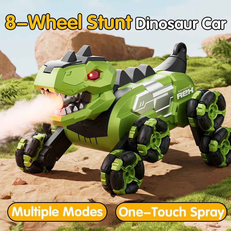 2026 Multifunktionale Y12 Dinosaurier Fernbedienungsautos 8WD RC Stunt-/Gesten-Erkennung RC Drift-Auto mit LED-Licht und Sprühfunktion Elektrisches Kinderspielzeug Geschenke