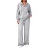 Women's Fashionable Casual Sweatshirt Jacket Set for Fall Winter Comfortable Everyday Wear