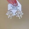 Silver needle dopamine zircon oil drop fireworks earrings exquisite fashion light luxury temperament earrings niche high-end earrings