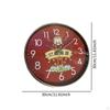 Wall Clock Chinese Year Decor 12inch Decorative Art Hanging for Home Cafe Shop Room