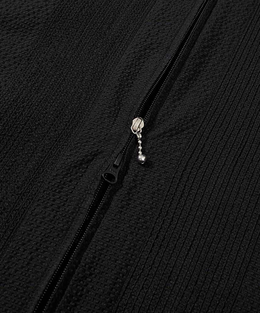 MMIC Leaf Zip-Up Shirt Black