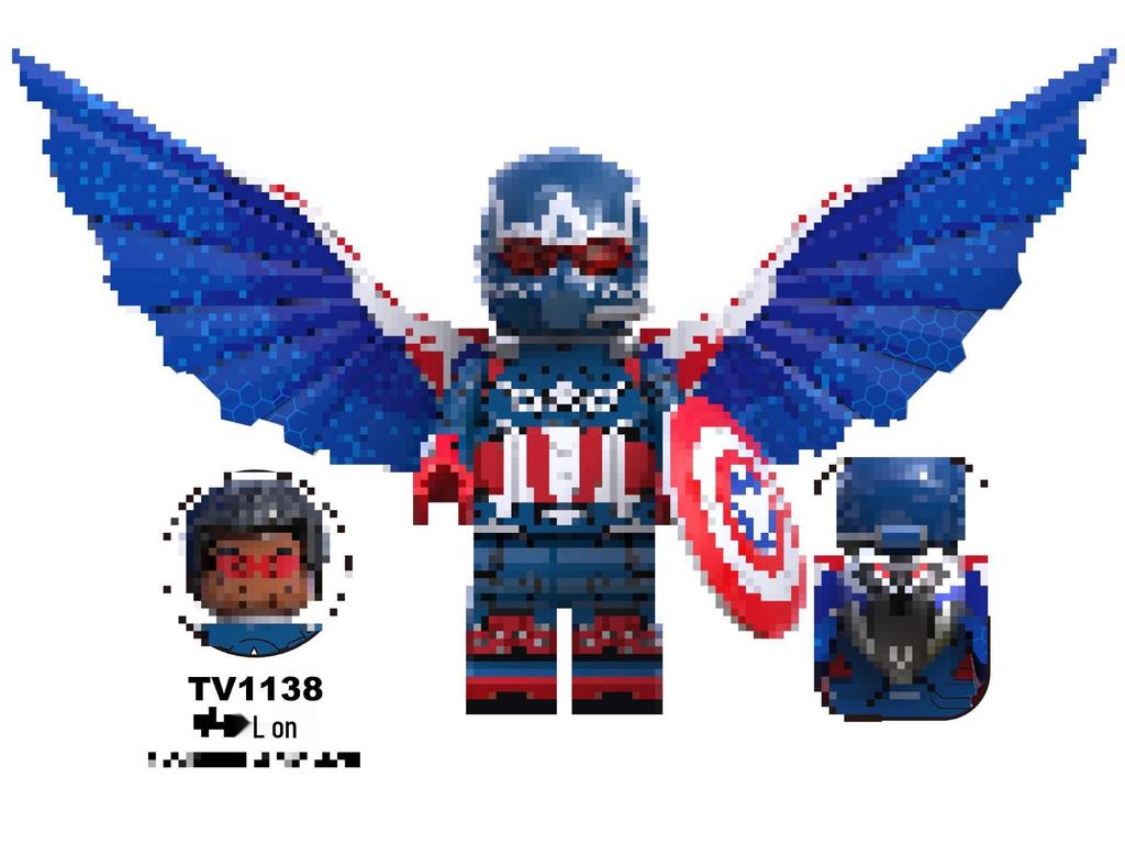 TV6216-6218 Superhero Series Captain Falcon Building Blocks Figure Toy