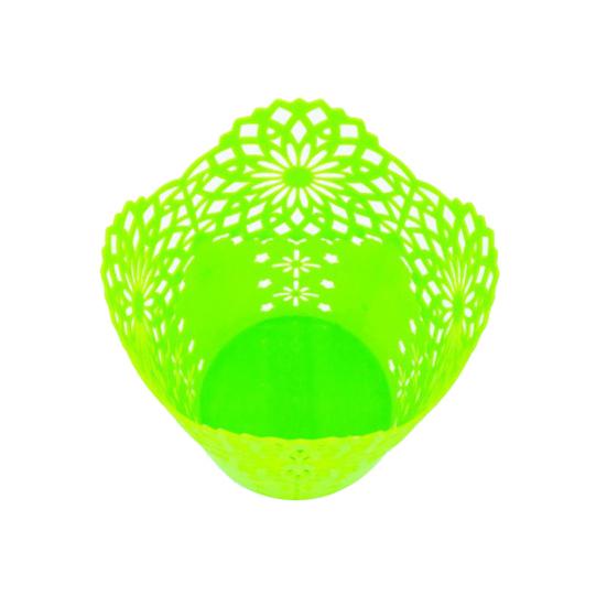 

Настольный полый держатель для ручек с цветком, ведро, коробка для макияжа, футляр для хранения карандашей зелёный