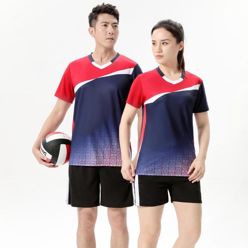 Unisex Volleyball Uniform Set Team Sports Training Competition Breathable Athletic Wear