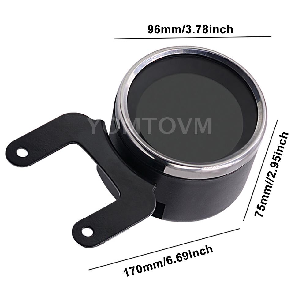 Motorcycle LCD Digital Speedometer Tachometer Speed Gauge Oil Level Meter Universal For Honda Ymaha Suzuki Harley DC12V