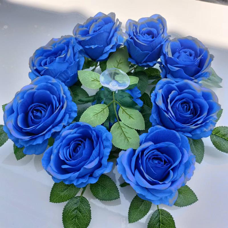 Simulation Flower Head Mini Little Rose Wedding Arrangement Flower Wall Decoration Simulation Silk Cloth Fake Flower Decoration Car Flower