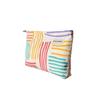 Corduroy Portable Cosmetic Bag Striped Waterproof Toiletry Organizer Large Capacity Skin Care Storage Bag for Hiking Trip