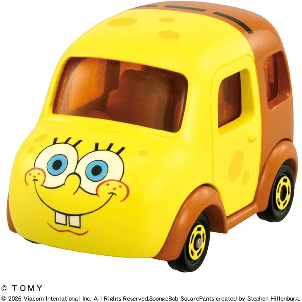 Takara Tomy Tomica Dream Tomica No.165 SpongeBob Mini Car Toy for Ages 3 and Up