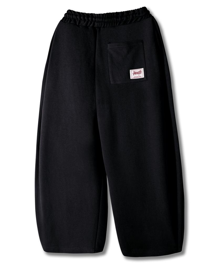 Yosemiti Curved Pintuck Balloon Sweatpants Black Ylp-602