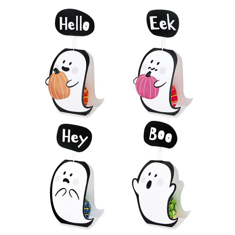 

Милый леденец-призрак на Хэллоуин, креативная вертикальная подставка, любимое украшение на Хэллоуин своими руками, подходящее для кухни на Хэллоуин