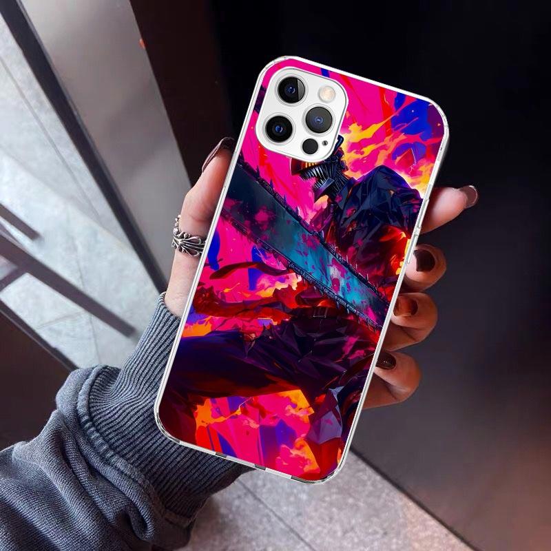 C-Chainsaw Mans Denji Phone Case For iPhone 17 Air 11 13 Mini 14 15 Plus 16 12 Pro Max 16E SE 7 8 Pattern Soft TPU Back Cover 1