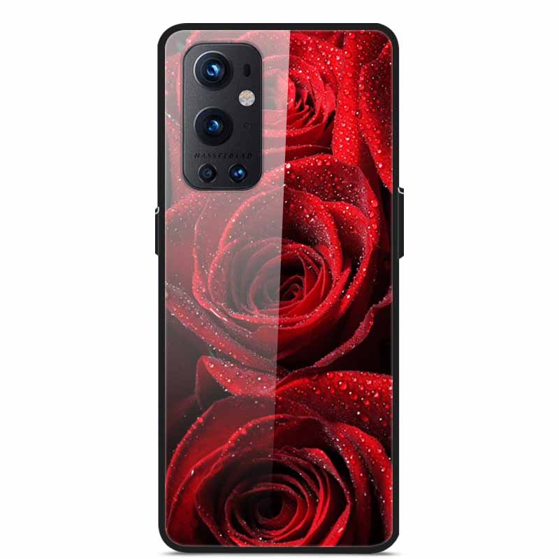 Phone Cases for One Plus 9 Tempered Glass Hard PC Back Cover For OnePlus 9 EU Version Case for Oneplus9 Funda Shells