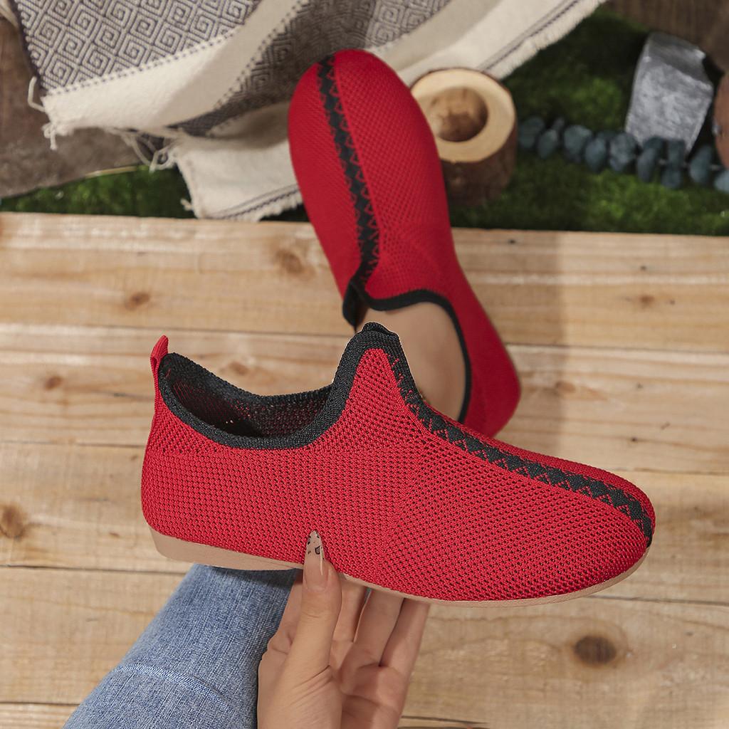 Stylish Colorful Round Toe Woven Flat Shoes For Women Perfect For Casual Spring Summers