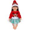22inch Reborns Doll Holiday Costume Santa Outfit Quick Change Doll Outfit For Christmas Party Kids Pretend Play Game