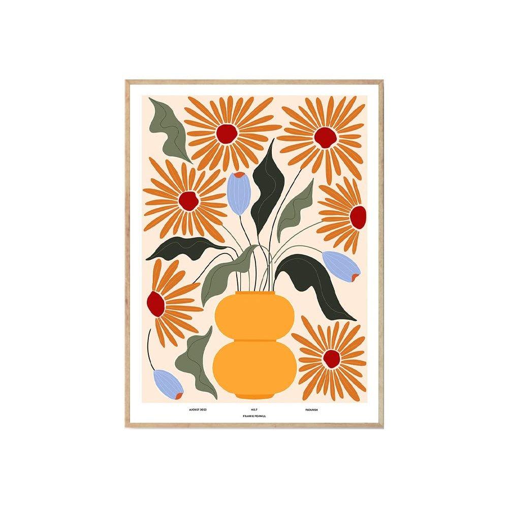 THE POSTER CLUB Frankie Penwill Flourish Art Print Poster 30x40cm Colorful Floral Giclee Print Home Decor Unframed
