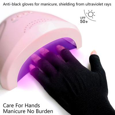 2PCS UV-Protective Nail Gloves - Radiation-Proof Gloves for LED Lamp Manicure Sessions