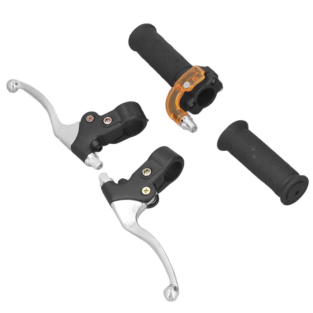 22mm Motorcycles Twist Throttle Grips Brake Levers Set Left Right for 47cc 49cc 2 Stroke Dirt Bike