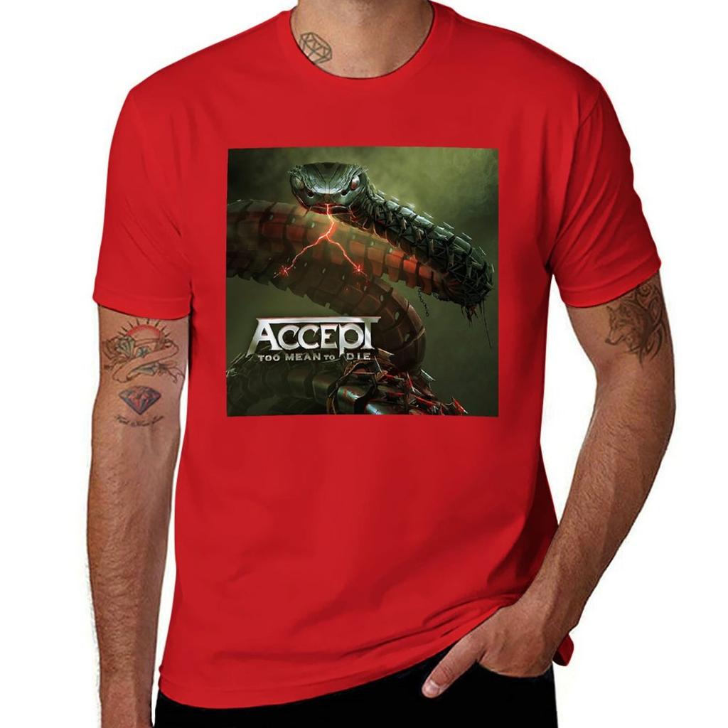 Accept Band T-Shirt Geschenke für Freund Vintage Grafik T-Shirt Baumwolle Herren T-Shirts Herrenmode
