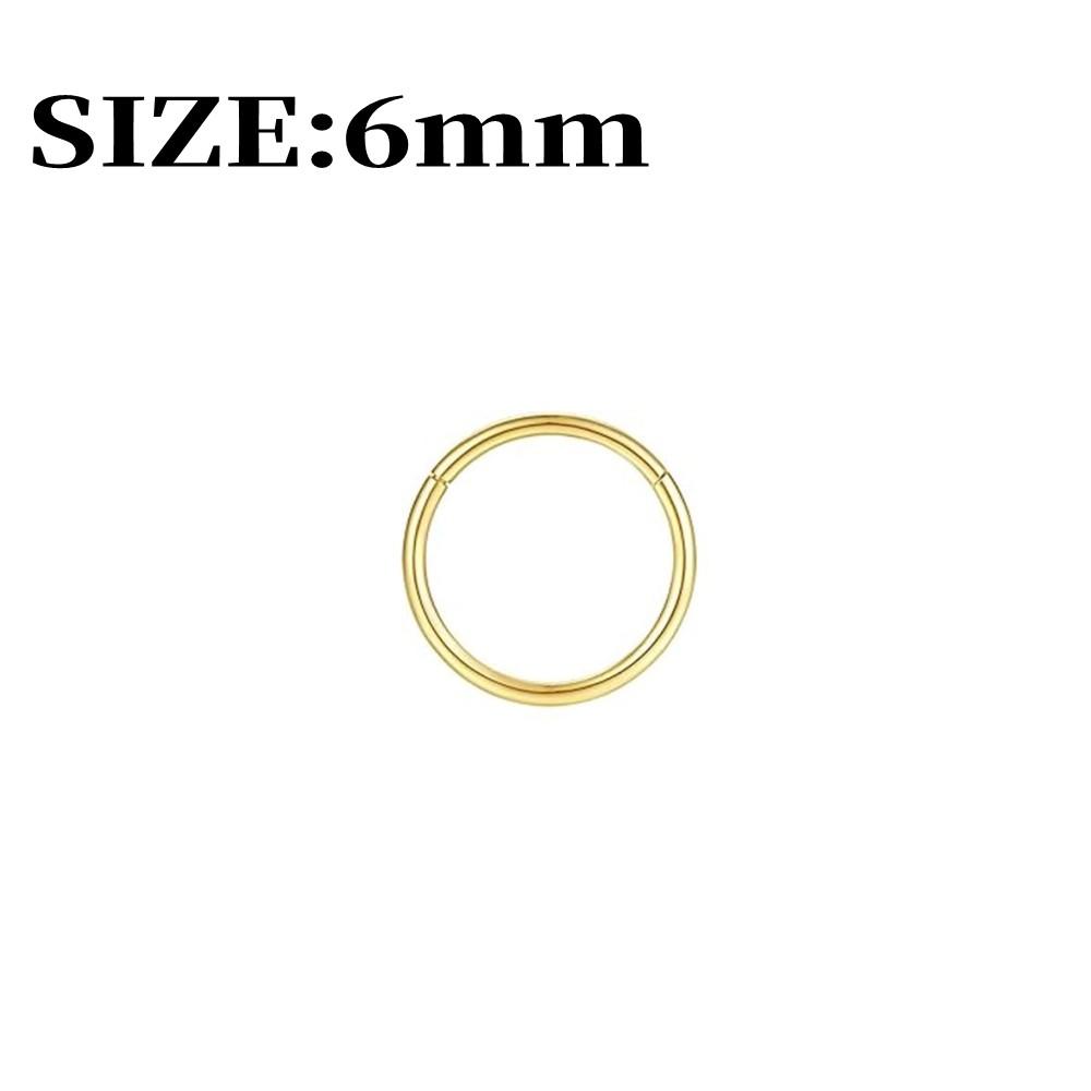 316L Surgical Stainless Steel Nose Hoops Hinged Clicker Septum Rings for Nose Cartilage Body Piercing Jewelry