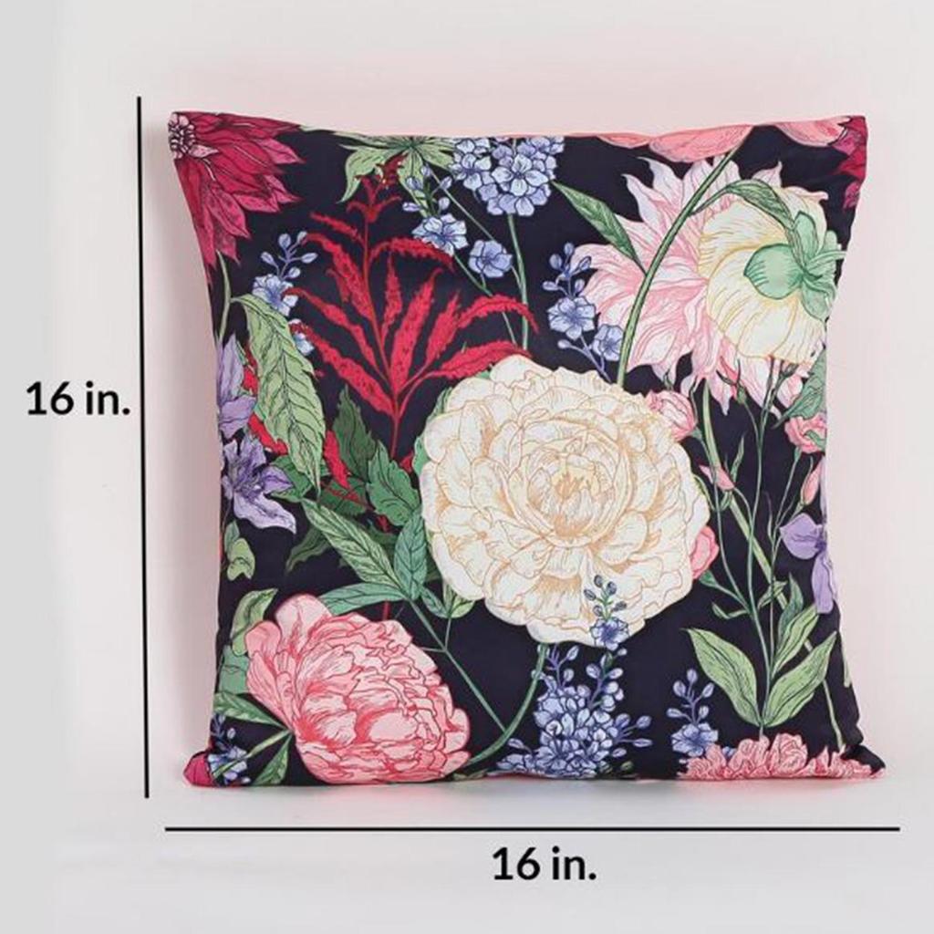 KOKO MAISON INC Wild Beauty Polystain Cushion Cover | Flap Closure | Digital Printed