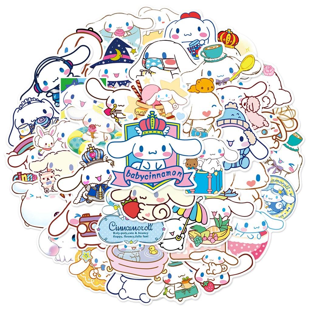 50pcs Cinnamoroll Stickers Waterproof Reusable Decor Laptop Graffiti Diy Gift