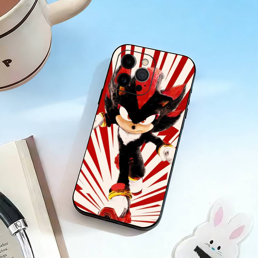 

S-Shadow the Hedgehog Phone Case Silicone Soft For IPhone 17 16 15 14 13 12 11 X XR Plus Pro Max Plus iPhone15pro