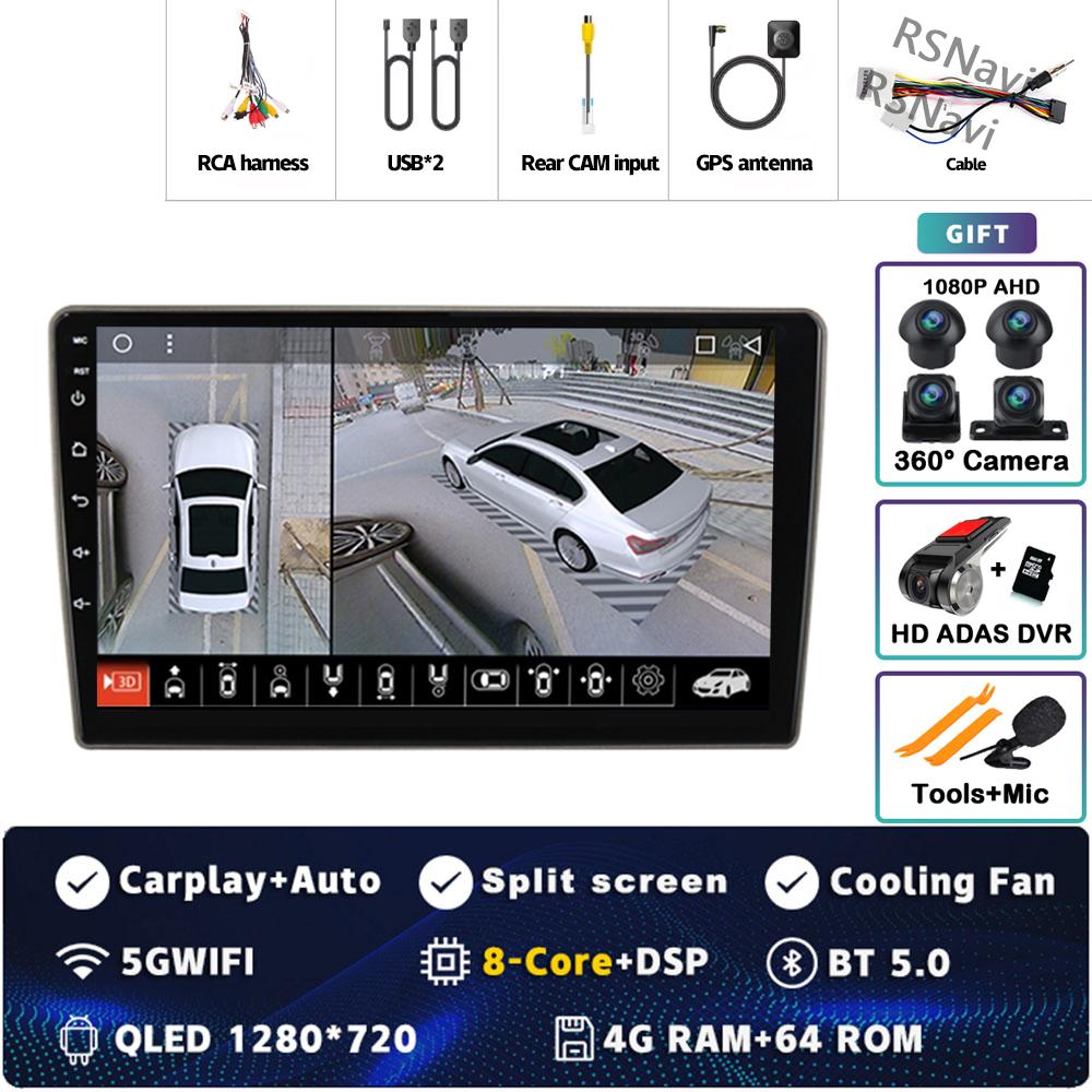 Android 14 Carplay Car Radio For Nissan Cube 3 Z12 2008 - 2020 Multimedia Video Player Navigation GPS Stereo 2Din DVD 360 Camera