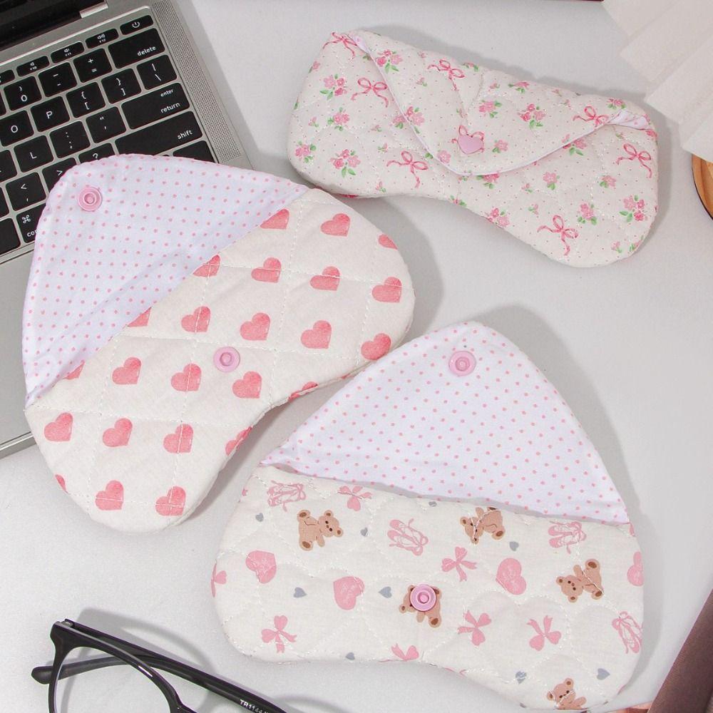 Handmade Fabric Eyewear Storage Bag Anti-Scratch Lipstick Pouch Portable Makeup Brush Bag  Girl
