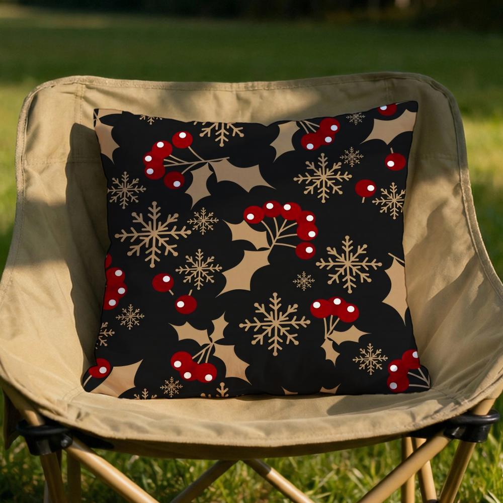 

Christmas tree bells snowman Cushion Cover Soft Reversible Durable Pillow Cover MultiScene Use for Home Car Daily Comfort 30x30cm