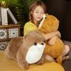 Adorable Otter Lying Plush Toy Soothing Cuddly Companion Children Birthday Gift