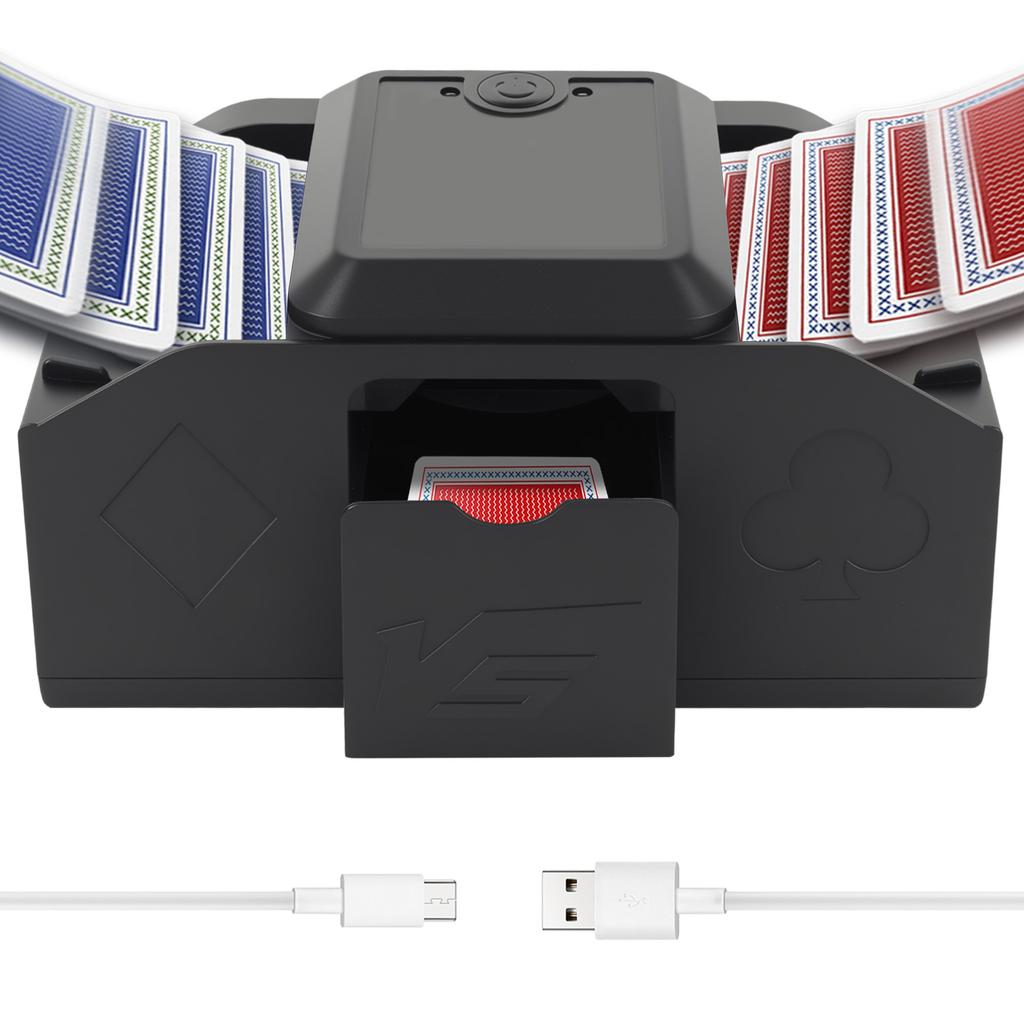 Automatic Playing Card Shuffler Smart Double Mode Electric Shuffler Machine USB Charging Dual Power Supply Auto Poker Machine