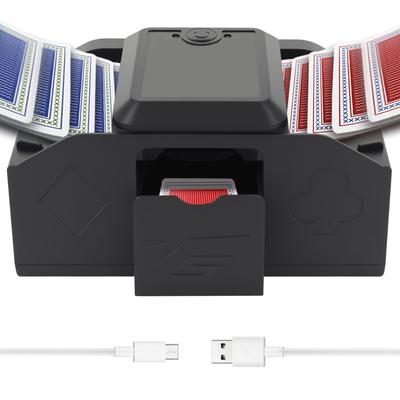 Automatischer Kartenspiel-Mischer Intelligenter Doppelmodus Elektrische Mischmaschine USB-Aufladung Duale Stromversorgung Auto-Poker-Maschine