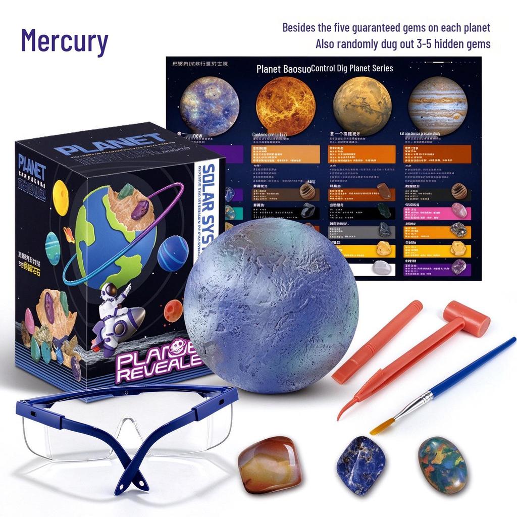 Planet Gem Archaeological Excavation Toy - Educational Treasure Hunt for Kids