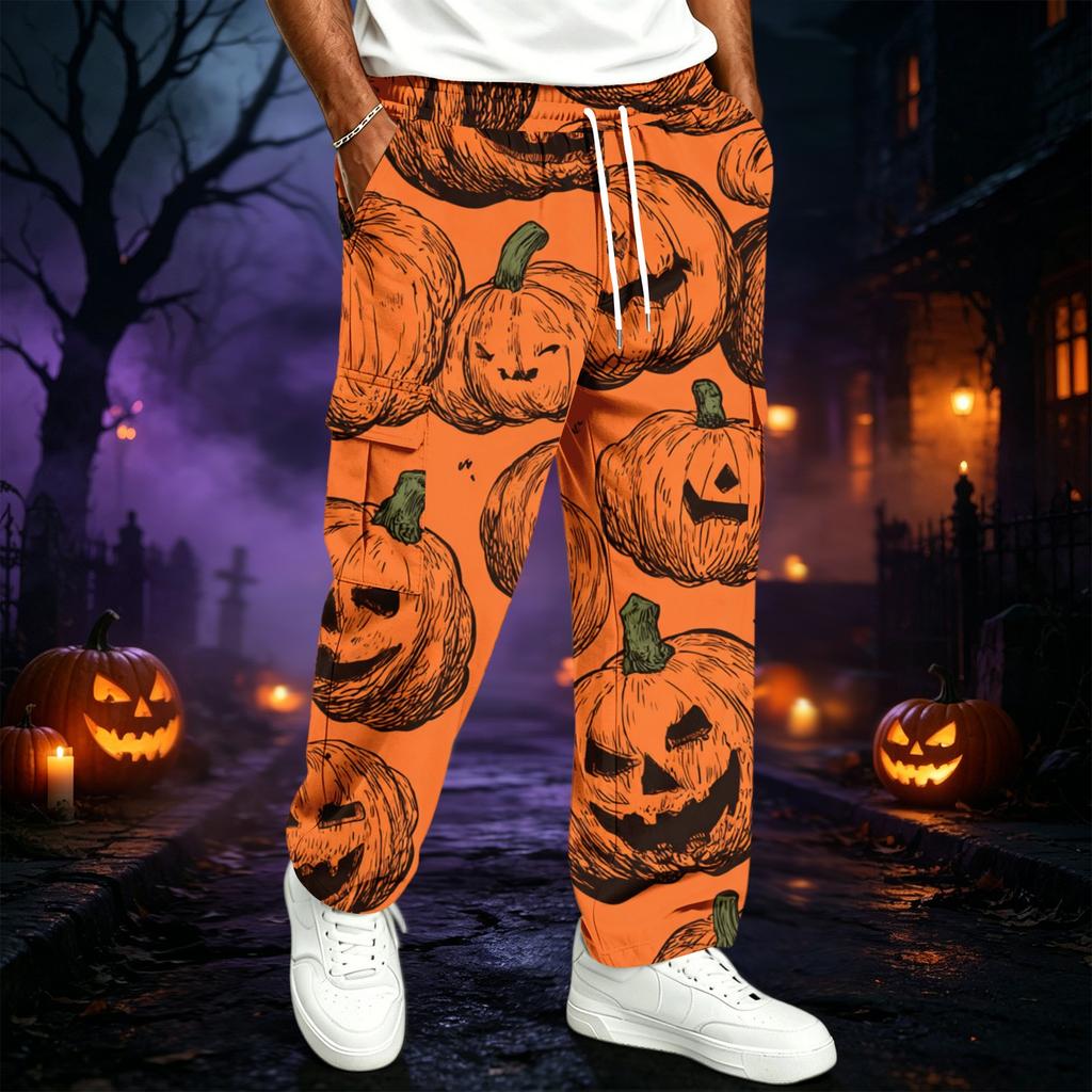 Men's Casual Straight Leg Drawstring Cargo Joggers for Daily Commute and Workout