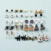 Pair/Set of Hot Selling Halloween Earrings Ghost Pumpkin Head Vampire Cartoon Funny Halloween Stud Earrings
