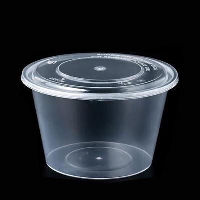 Disposable Round Plastic Takeaway Food Containers