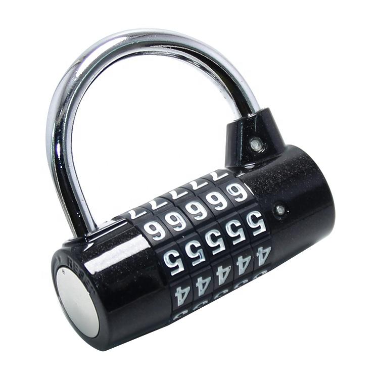 5 Letters Combination Security Padlock Zinc Alloy Anti-Theft Password Lock for Gym Locker Outdoor Gate Garage Home Bike