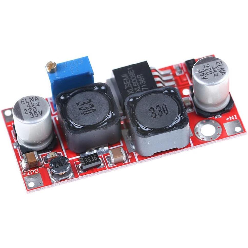 JacobsParts XL6009 DC Buck Boost Step Up or Down Adjustable Voltage Power Module 5V 12V 24V 32V