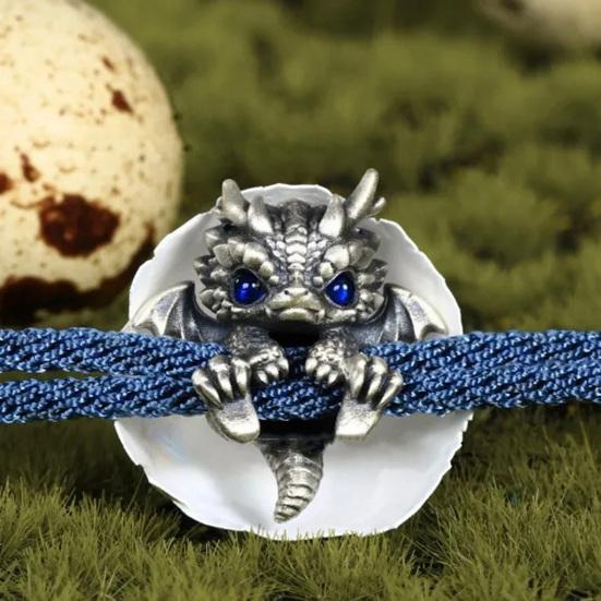 Dragon Bracelet Twisted Rope Retro Chinese Style Polished Alloy Lightweight Hip-Hop Wrist Accessory Unisex Bangle Jewelry