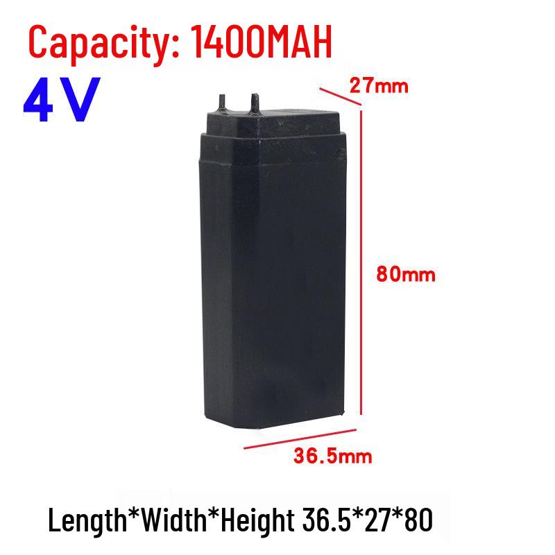 Rechargeable 4V Lead-Acid Battery Electric Mosquito Swatter, LED Desk Lamp, Headlamp, Flashlight - Black
