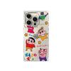 Clear Square Back Tube Case Protection For iPhone 13 12 14 Pro Max 15 Plus 16 ProMax 11 Anti-Oxygen,Star Crayon Shin Chan Pattern Casing