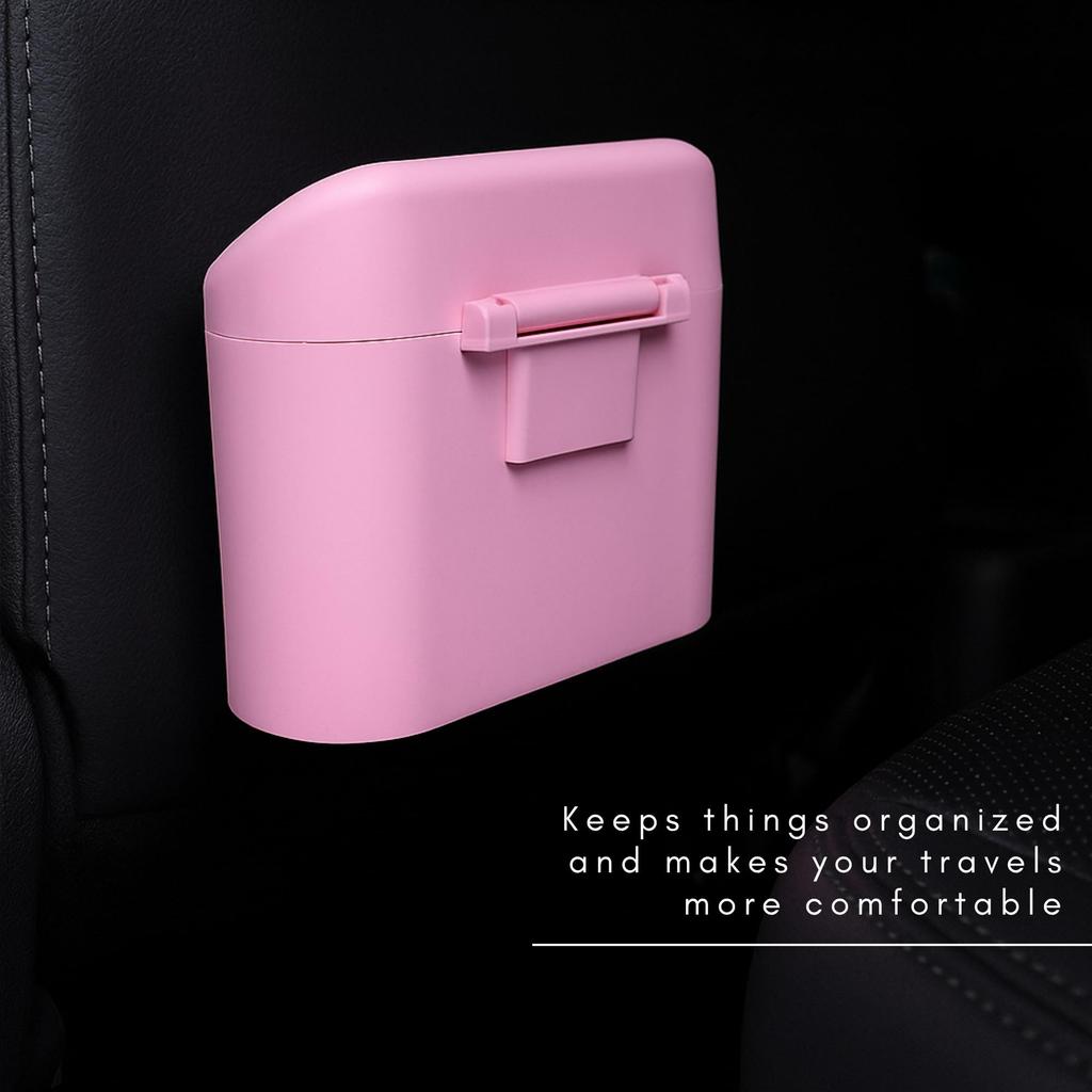 1PC Car Trash Can,Press-to-Open Flip Lid, Sealed Garbage Storage Bin, Car Trash Can, Miscellaneous Storage