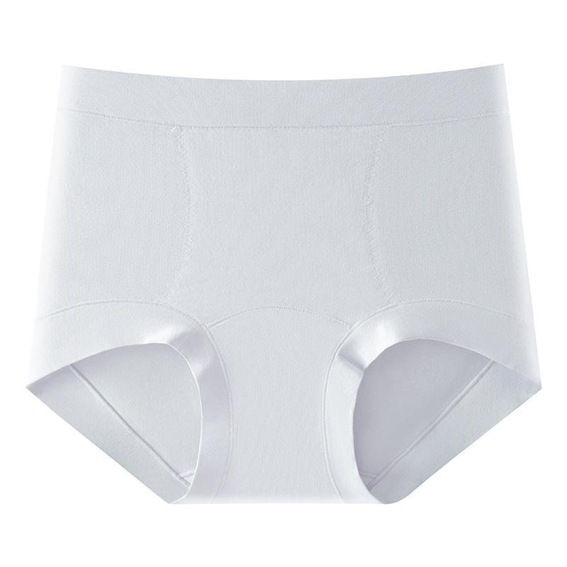 Women's Cotton 10A Antibacterial Extended Crotch High Elastic Naked Traceless Belly Retraction High Waist Panties