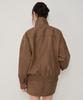 Musinsa Standard Woman Women'S Synthetic Suede High-Neck Blouson Jacket [Light Brown]
