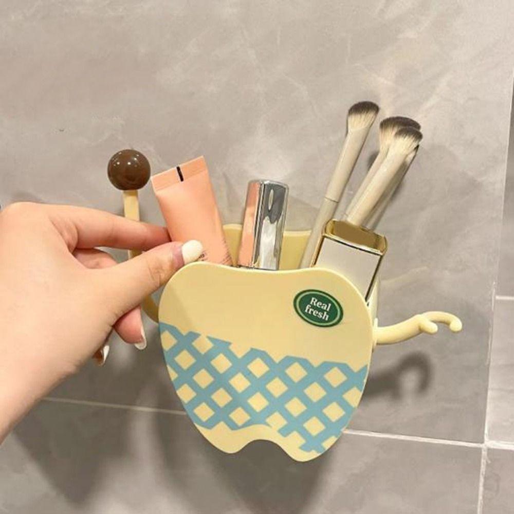 Tooth Shape Toothbrush Holder Plastic Sundry Storage Box Cute Bathroom Shelf  Kitchen