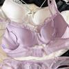 Sexy Hollow Cross Sling Bra French Lace Flowers Embroidery Women Underwear Set Comfort Thin Cup Push Up Bras Romantic Lingerie