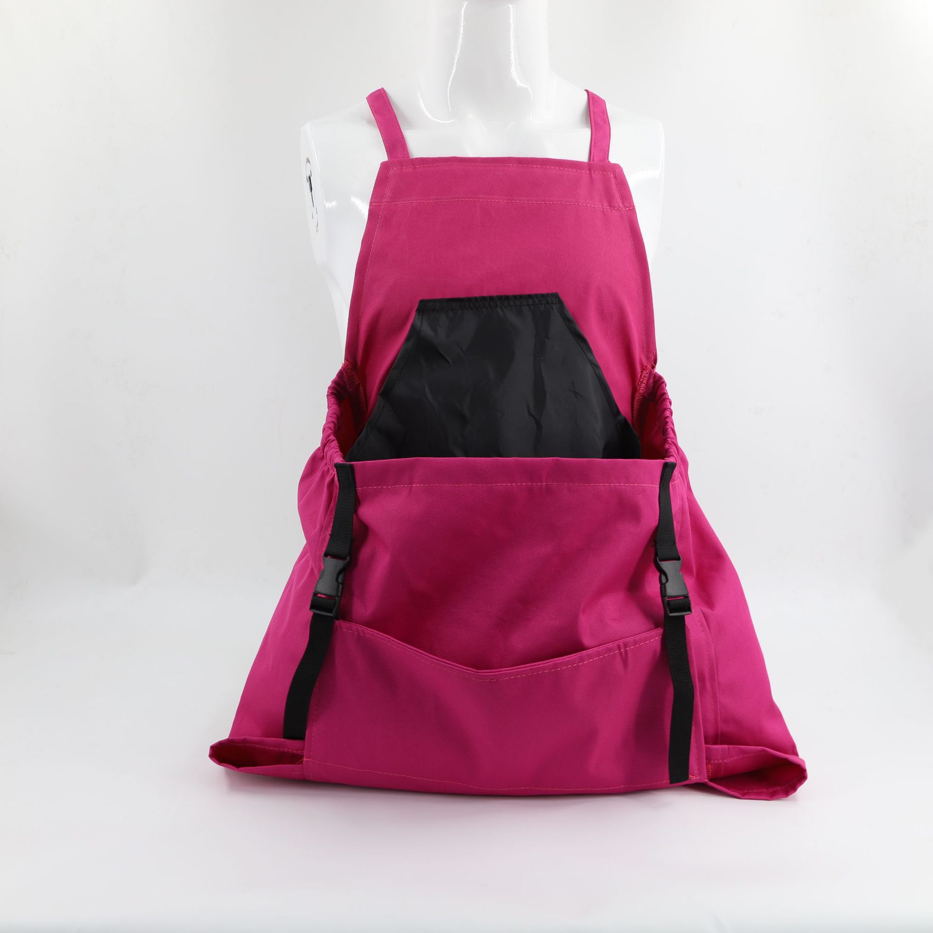 Waterproof Oxford Cloth Harvest Apron Large Garden Picking Pouch with Adjustable Belt for Fruit and Vegetables красный