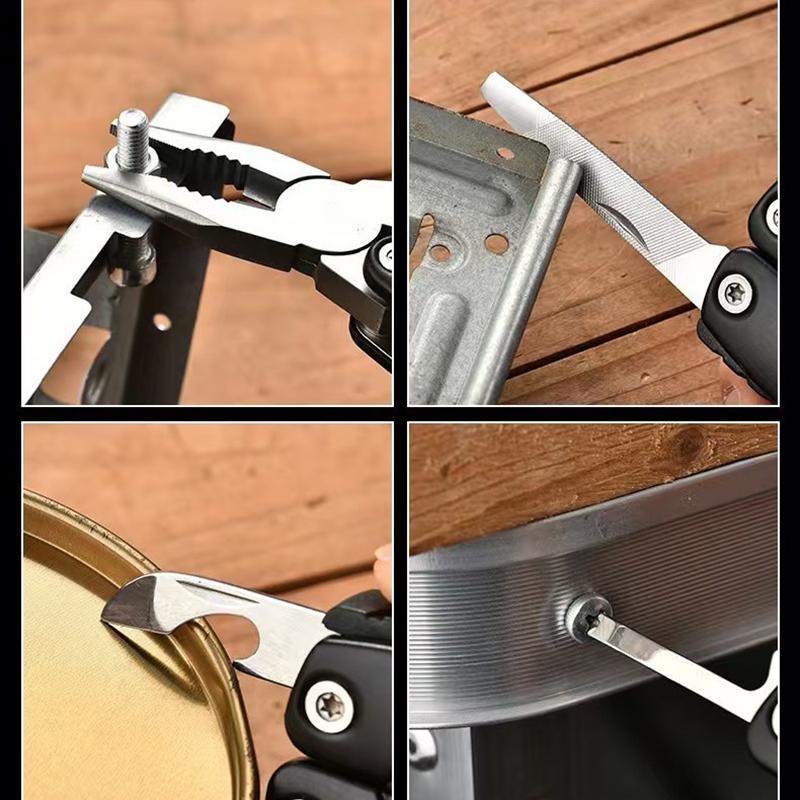 Camping Gear Outdoor Survival Stainless Steel 9 In 1 Portable Multi Tool Plier Camping Accessories Portable