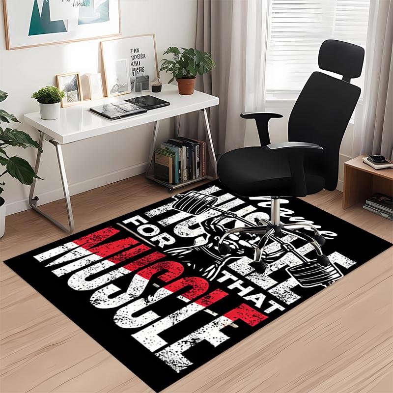 Custom Name weightlifting Printed Carpet, for Office Chair Living Room Bedroom Kitchen Room Decor Gifts.